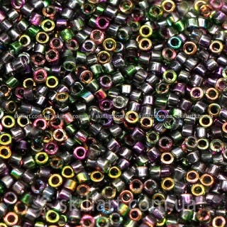Бисер DB-2205 Miyuki Delica Beads 11/0 (металлик зеленый с "бензиновым" переливом)